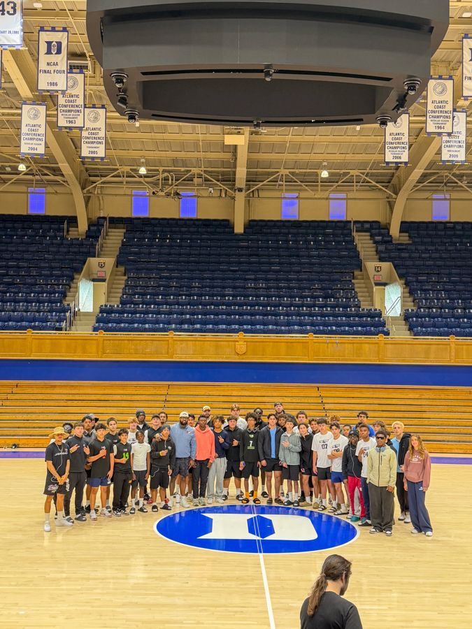 Center court at Duke, 2026 College Bus + Camps TOUR